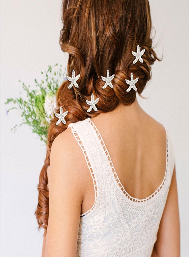 ACO-UINT 20 Pcs Beach Hair Clips with White Rhinestones - Starfish and Mermaid Themed Cute Accessories for Women and Girls - Image 5